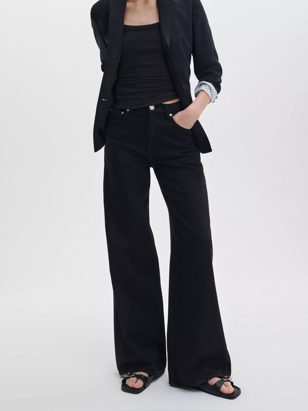 rag & bone Logan Wide-Leg Jean
Featherweight in Black
